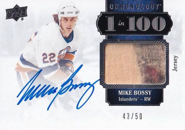 AUTO stick karta MIKE BOSSY 18-19 Chronology 1 in 100 /50